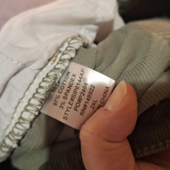 Saints and Hearts extreme flare bell bottom corduroy pants green 2X - Picture 9 of 10